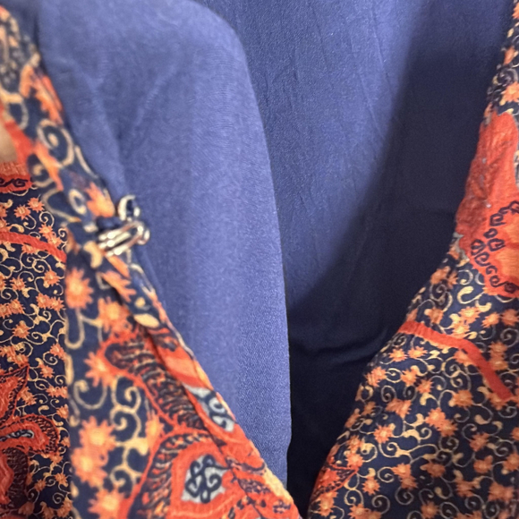 Free People Dress Womens Medium Teegan Mini Floral Chiffon Boho Faux Wrap - Picture 7 of 13